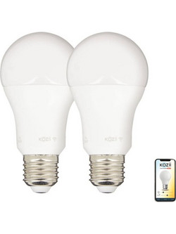 Xanlite Kozii Λαμπτηρας Led Smart Wifi και Bluetooth CCT E27 A60 9W (60W) 806LM Συσκευασία 2 Τεμάχια