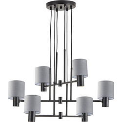 Home Lighting Κρεμαστό Φωτιστικό Οροφής Πολύφωτο Γκρι SE21-BL-100-SH2 77-8296
