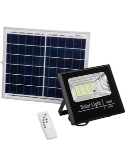 GloboStar 71555 Αυτόνομος Ηλιακός Προβολέας LED 40W 3200lm με Μπαταρία 5000mAh, Αισθητήρα, Χειρ/ριο 16206