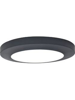 Φωτιστικό Οροφής - Πλαφονιέρα Kayah 6392202457 D30,5cm 3000K 1250Lm Black Lutec Αλουμίνιο,Οπαλίνα