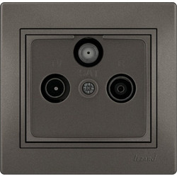 Lezard Πρίζα TV Διελεύσεως+Radio+Sat Ανθρακί Mira (Πλήρης) 701.4141134