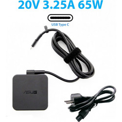 Asus USB-C Φορτιστής Laptop 65W 20V 3.25A με Ενσωματωμένο Καλώδιο Τροφοδοσίας 0A001-00443500