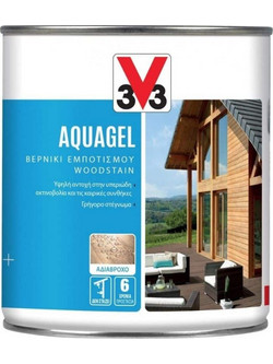V33 Aquagel Βερνίκι Εμποτισμού Ξύλου Νερού Satin Διάφανο 0.75lt