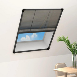 vidaXL Πλισέ Σίτα Παραθύρου Fiberglass 80x100cm 148664