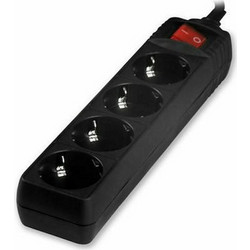 ALFAONE V04BK (700149) BLACK 4-ΘΕΣΕΩΝ ΜΕ 1.5m ΚΑΛΩΔΙΚΟ amp ΜΕ ΔΙΑΚΟΠΤΗ V04BK (700149)