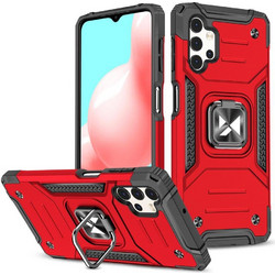 Wozinsky Ring Armor tough hybrid case cover + magnetic holder for Samsung Galaxy A73 red
