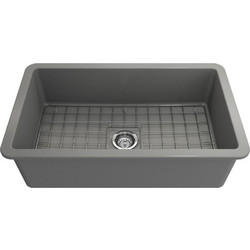 Bocchi 1362-411 Grey Matt Υποκαθήμενος Νεροχύτης Πορσελάνης Ματ 81x48cm