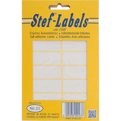 Αυτοκόλλητες ετικέτες Stef-Labels No. 23 14-ορθογώνιες 48x20mm 40 φύλλα 10 τεμ