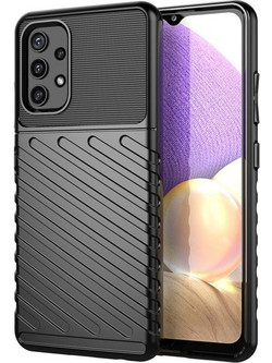 Powertech Thunder Back Cover Black (Galaxy A72)