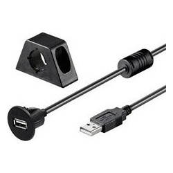Ampire XUB200 Καλώδιο Επέκτασης USB 2.0 με Υποδοχή (200cm)