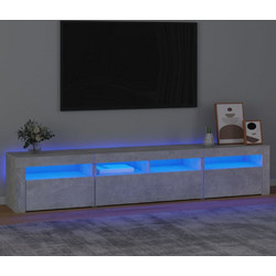 vidaXL Έπιπλο Τηλεόρασης Ξύλινο Γκρι με Φωτισμό Led Μ210xΠ35xΥ40cm 3152733