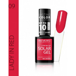 Revers Nail Polish Solar Gel 09 Lady in Red Ημιμόνιμο Βερνίκι Νυχιών 12ml