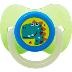 Honey Baby Πιπίλα Σιλικόνης Νυκτός 0-6m Green Blue
