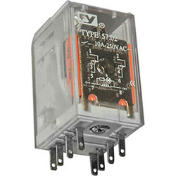 Ρελέ μίνι τύπου λυχνίας 6V DC 5A 8 πόδια 2 επαφές με LED & TEST μπουτόν - 11-20608