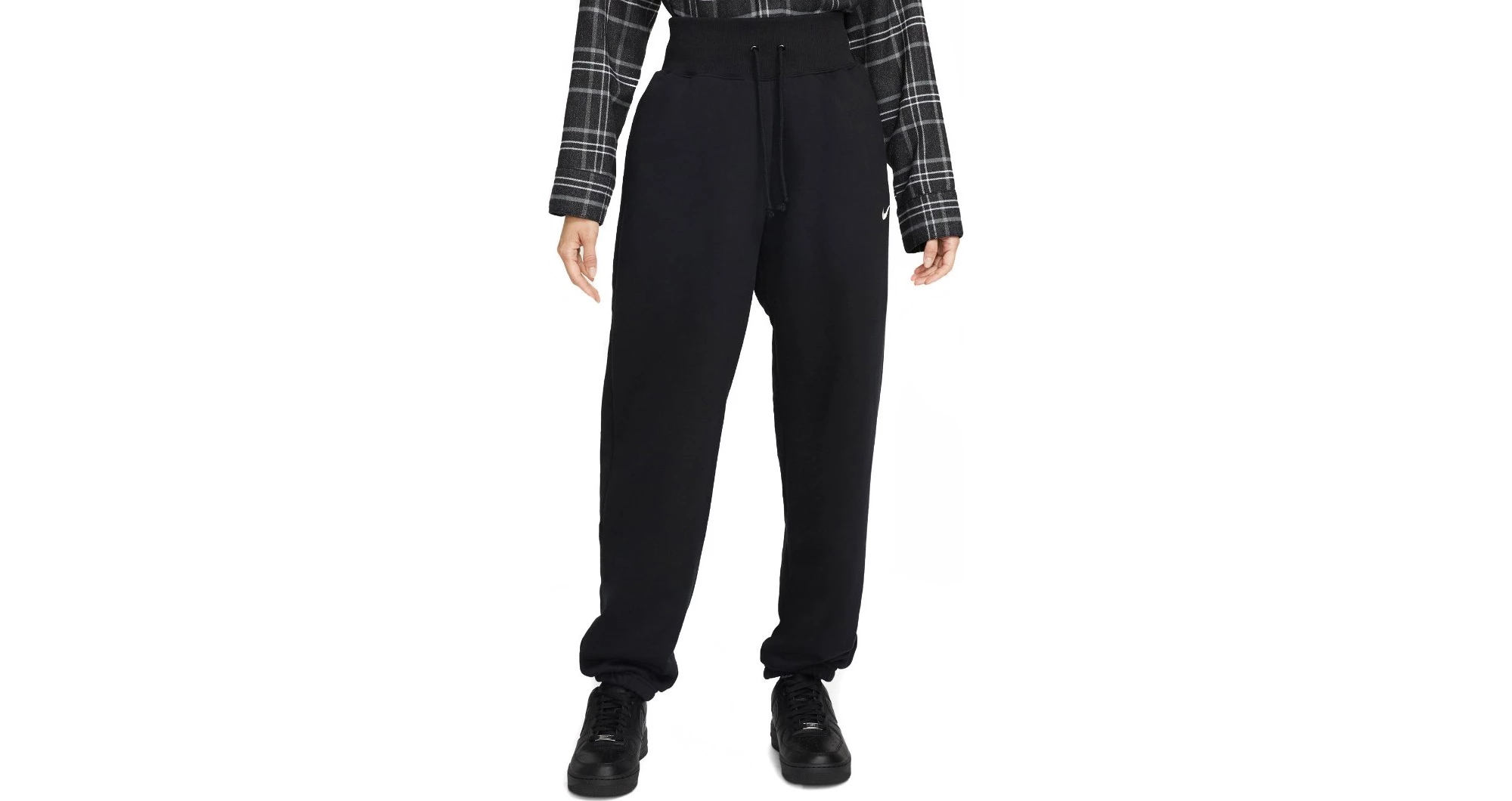 Nike Phoenix Sportswear Γυναικείο Παντελόνι Φόρμας Fleece με Λάστιχο Μαύρο  DQ5887-010