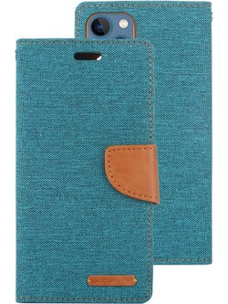 GOOSPERY CANVAS DIARY CASE IPHONE 14 PLUS - GREEN