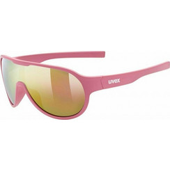 Uvex Lgl 512 Pink Ανδρικά Γυαλιά Ηλίου Μάσκα Κοκάλινα Ροζ με Ροζ Καθρέπτης Φακό