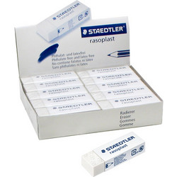 STAEDTLER ΓΟΜΑ 65x23x13mm RASOPLAST ΛΕΥΚΗ (Το προιόν πωλείται σε μεμονωμένα τεμάχια του ενός)