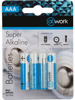 Work Super Alkaline AAA 4τμχ