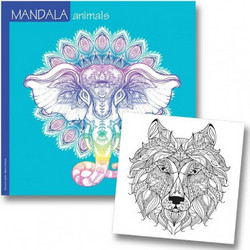 Βιβλίο ζωγραφικής mandala animals 23x23εκ. 36φ. 120γρ