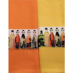 Klotsotiras Σετ 2 τεμ. Ποτηρόπανο Oil 1140 Orange-Yellow