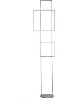 Ondaluce Μοντέρνο LED Φωτιστικό Δαπέδου Υ166xΜ37.5cm με Θερμό Λευκό Φως σε Ασημί Χρώμα PT.DOWEL/SILVER 8053488045997