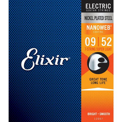 Elixir Strings 12007 Σετ 6 Χορδές Ηλεκτρικής Κιθάρας Nickel Plated Steel 9-52" Light Tension