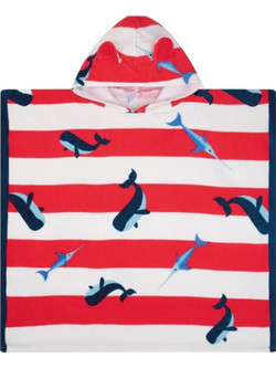 Swim Essentials Whale Παιδικό Πόντσο Θαλάσσης Κόκκινο SWE-2020SE275