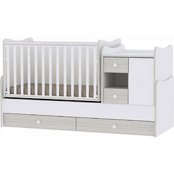 Lorelli MiniMax Πολυμορφική Κούνια για Στρώμα 60x120cm White Light Oak 10150500036A