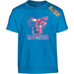 Takeposition Logo Παιδικό T-Shirt Κοντομάνικο Τιρκουάζ 806-0032-15-16