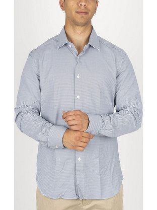 Xacus Ανδρικό Πουκάμισο Μακρυμάνικο Μπλε 531329-51618