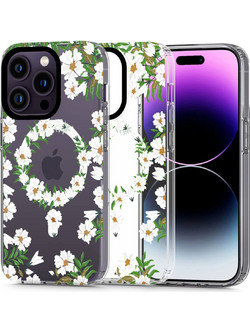 Θήκη Tech-Protect MagMood MagSafe για Apple iPhone 13 Pro - White Daisy