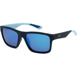 Maui Jim B89703 Ανδρικά Γυαλιά Ηλίου Τετράγωνα Κοκάλινα Μαύρα με Μπλε Polarized Φακό