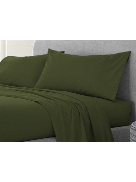 Σετ Μαξιλαροθήκες Λαδί 100% Cotton Reactive Γαρύφαλλο 2 Τεμαχίων 50x70