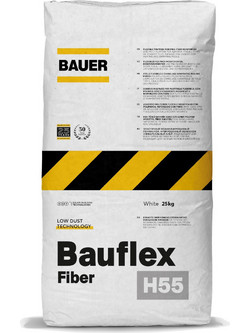 Bauer Bauflex Fiber Η55 Κόλλα Πλακιδίων Λευκή 25kg
