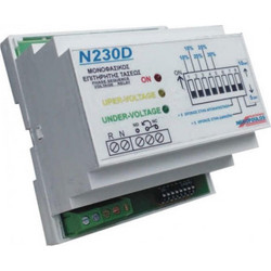 Μονοφασικός επιτηρητής τάσεως N230D 230V ράγας ΙΡ20Β με led ενδείξεις - NRP-N230D