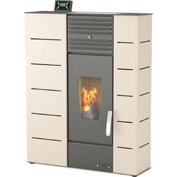 Thermiki Hall Aero 12 Beige Σόμπα Pellet Αερόθερμη 12kW