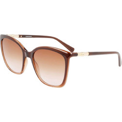 Longchamp LO710S 203 Γυναικεία Γυαλιά Ηλίου Τετράγωνα Κοκάλινα Καφέ με Καφέ Degradee Φακό