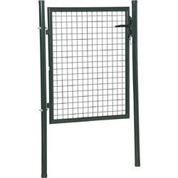 HOMCOM Steel Garden Gate with Lock and 3 Keys, 97x150cm, Green B70-056