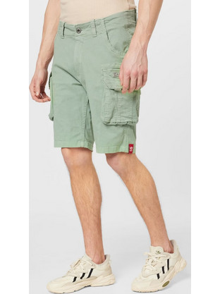 Alpha Industries Ανδρική Βερμούδα Cargo Πράσινη Mint 176203-680
