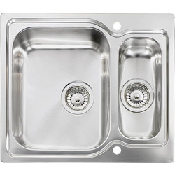 Sanitec 11692 Matico Επικαθήμενος Νεροχύτης Inox Ματ Αριστερή Γούρνα Σαγρέ 58x50cm