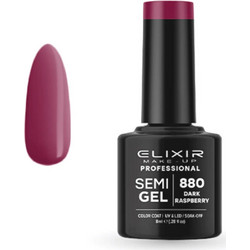 Elixir Semigel 880 Dark Raspberry Ημιμόνιμο Βερνίκι Νυχιών 8ml