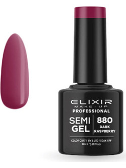 Elixir Semigel 880 Dark Raspberry Ημιμόνιμο Βερνίκι Νυχιών 8ml