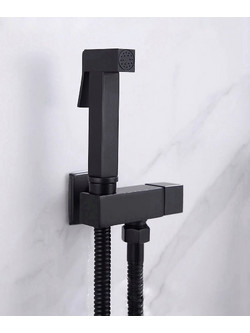 STOCCO Επιτοίχιο Σετ Μπιντέ με Ντουζάκι shut-off ST-502B BLACK MAT