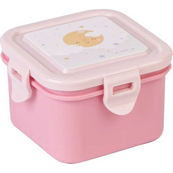 Saro Rainbow Πλαστικό Παιδικό Δοχείο Φαγητού Ροζ 280ml