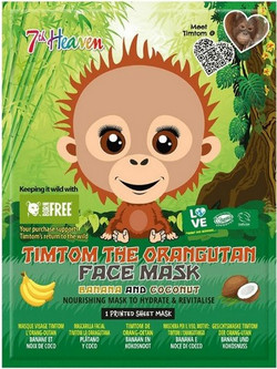 Montagne Jeunesse 7th Heaven Timtom The Orangutan Face Banana & Coconut Κρεμώδης Μάσκα Προσώπου για Ενυδάτωση 1τμχ