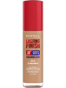 Rimmel Lasting Finish 25h Nude 203 True Beige Liquid Foundation 30ml