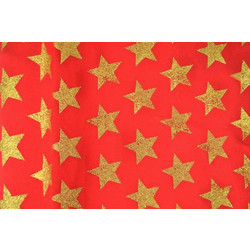 Ύφασμα Minimat Glitter Star κόκκινο 48 cm x 5 m