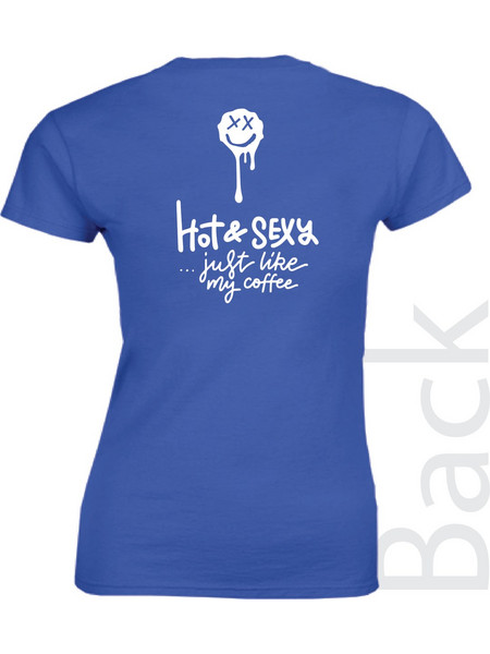 Γυναικείο T-shirt με τύπωμα Hot & sexy Μπλε ρουα