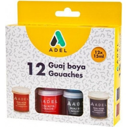 Adel τέμπερες 12 χρωμάτων 15ml (Σετ 1τεμ)